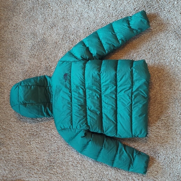 North Face green puffy youth m - Picture 2 of 5